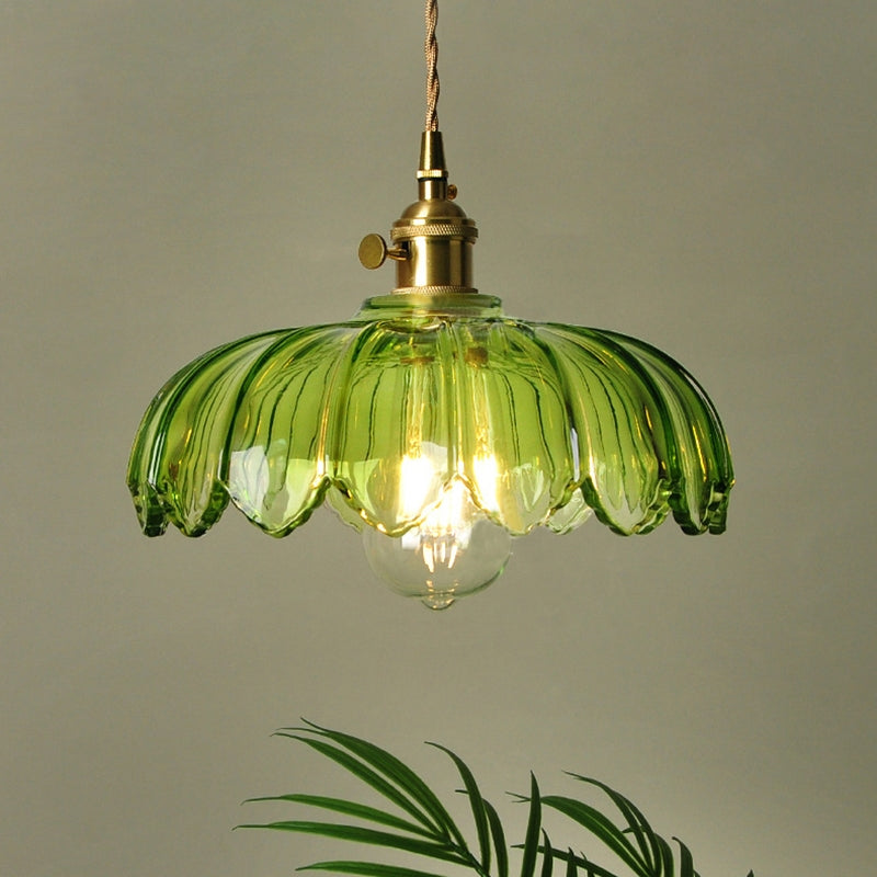 Vintage Blumen-Pendelleuchte