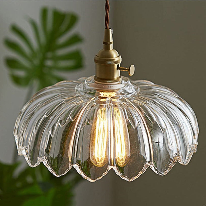 Vintage Blumen-Pendelleuchte