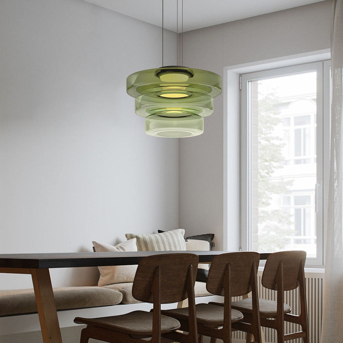 Bauhaus Glas-Pendelleuchte
