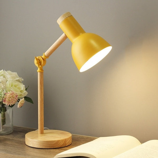 Skandinavische Holz-Schreibtischlampe