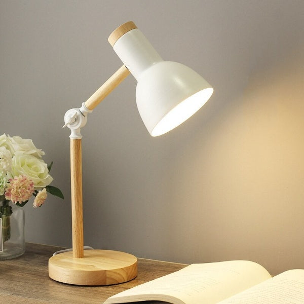 Skandinavische Holz-Schreibtischlampe