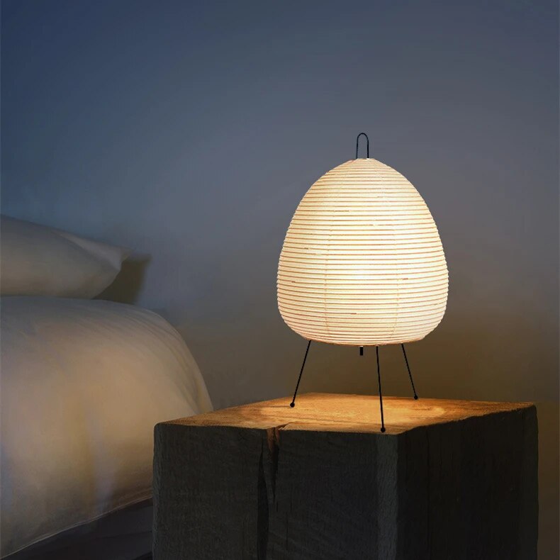 Reispapier-Tischlampe