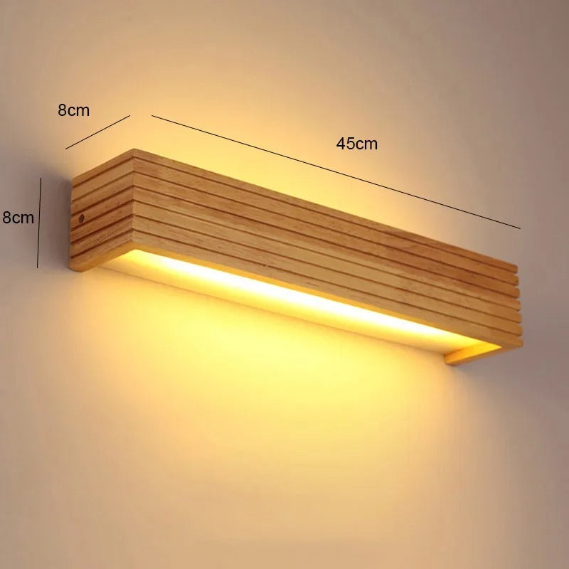Holz-LED-Wandlampe